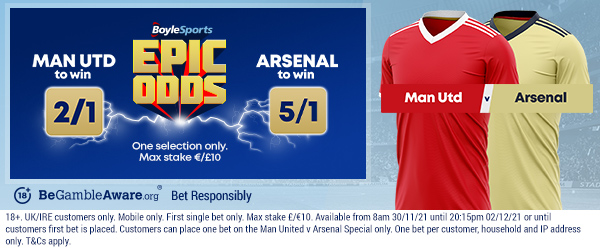 , BoyleSports Manchester United v Arsenal, Irish Gambling .Com  Irish Gambling and Irish Betting Affilliate Site.